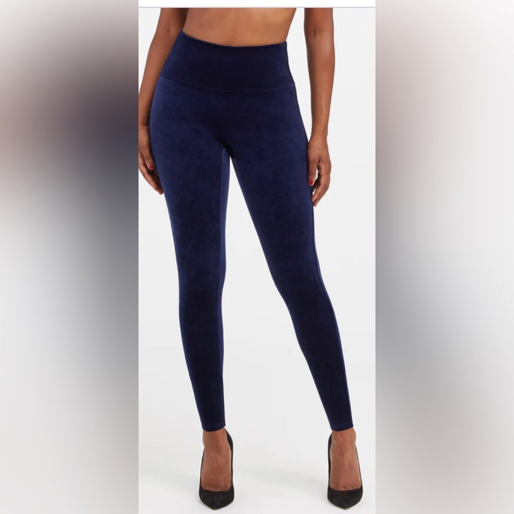 BRAND NEW IN PACKAGE spanx velvet leggings navy